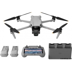 DJI Air 3 Fly More 组合,带 DJI RC 2 的无人机 带相机 4K 的双主摄像头,3 节电池延长飞行时间,4800 万像素照片,最大视频传输,符合 FAA 远程 ID 标准